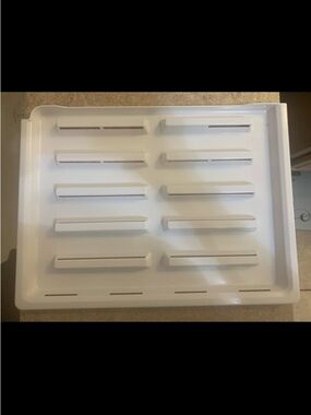 “HAIER” White refrigerator drip tray/ evaporator drain pan.